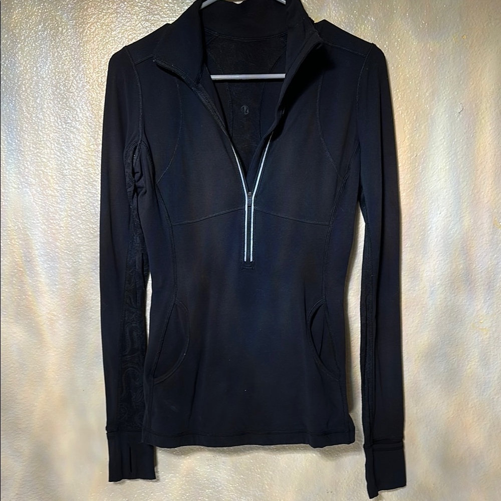 Lululemon Black Half-Zip Athletic Jacket